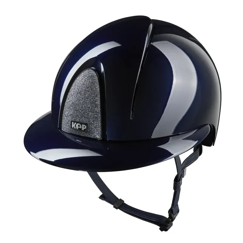 Kep Smart Nova Metal Polish Blue Star Silver Riding Helmet
