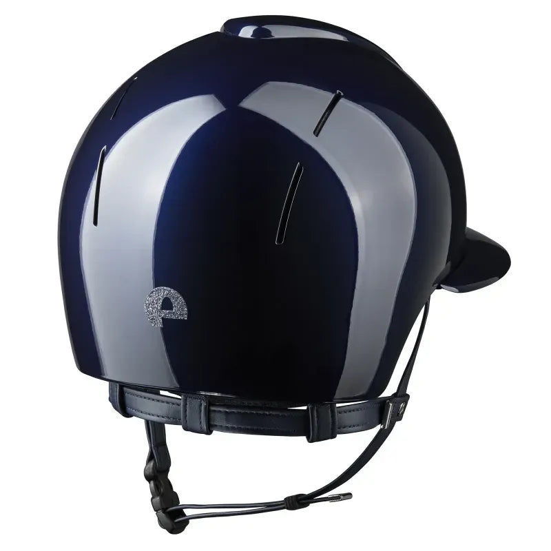 Kep Smart Nova Metal Polish Blue Star Silver Riding Helmet
