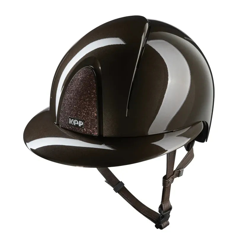 Kep Smart Nova Metal Polish Brown Star Riding Helmet