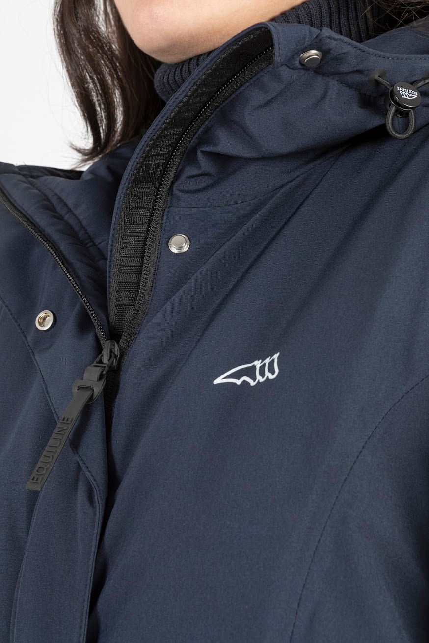 Equiline Womens Navy Citac Waterproof Coat