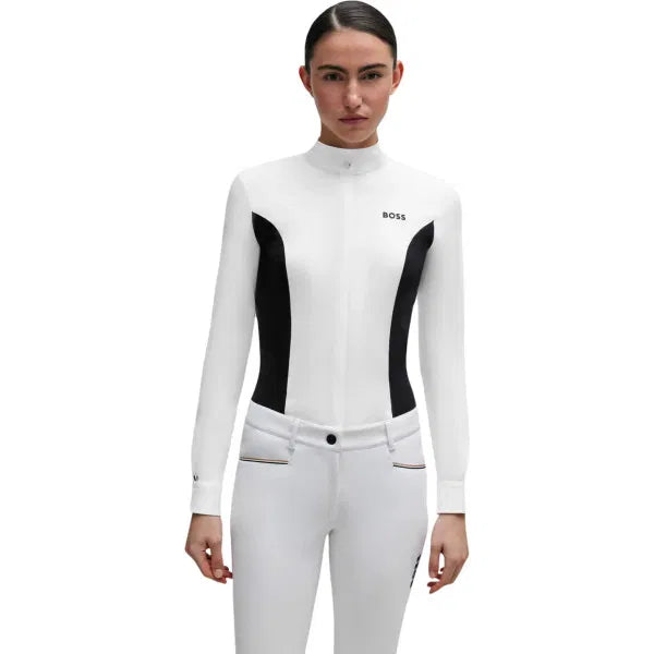 Boss Equestrian Emma Show Blouse With Flower Print Sky Captain