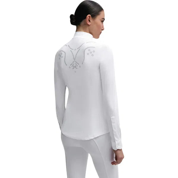 Boss Equestrian Emma Show Blouse With Flower Print Sky Captain
