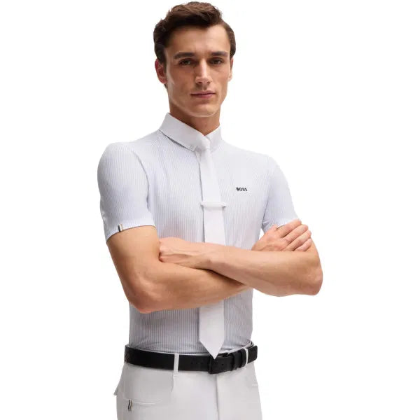 Boss Equestrian Marty Show Shirt Pinstripes Niagra