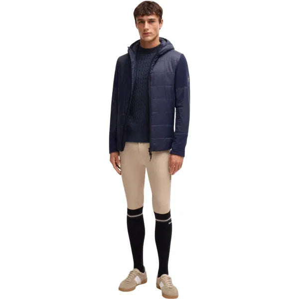 Boss Equestrian Jason Cable Knit Jumper Sky Captain