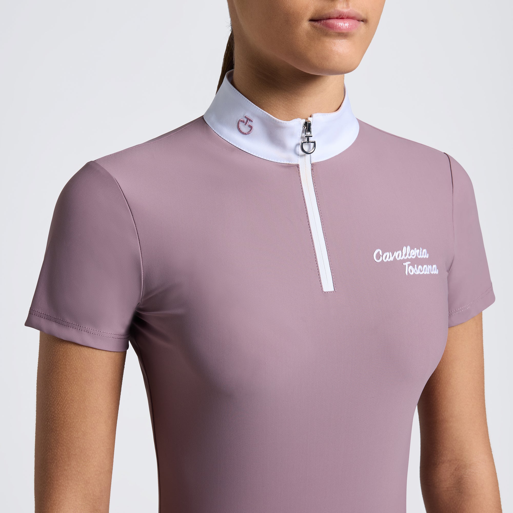 Cavalleria Toscana Kids S/S Jersey W/Embroidery Logo Competition Shirt
