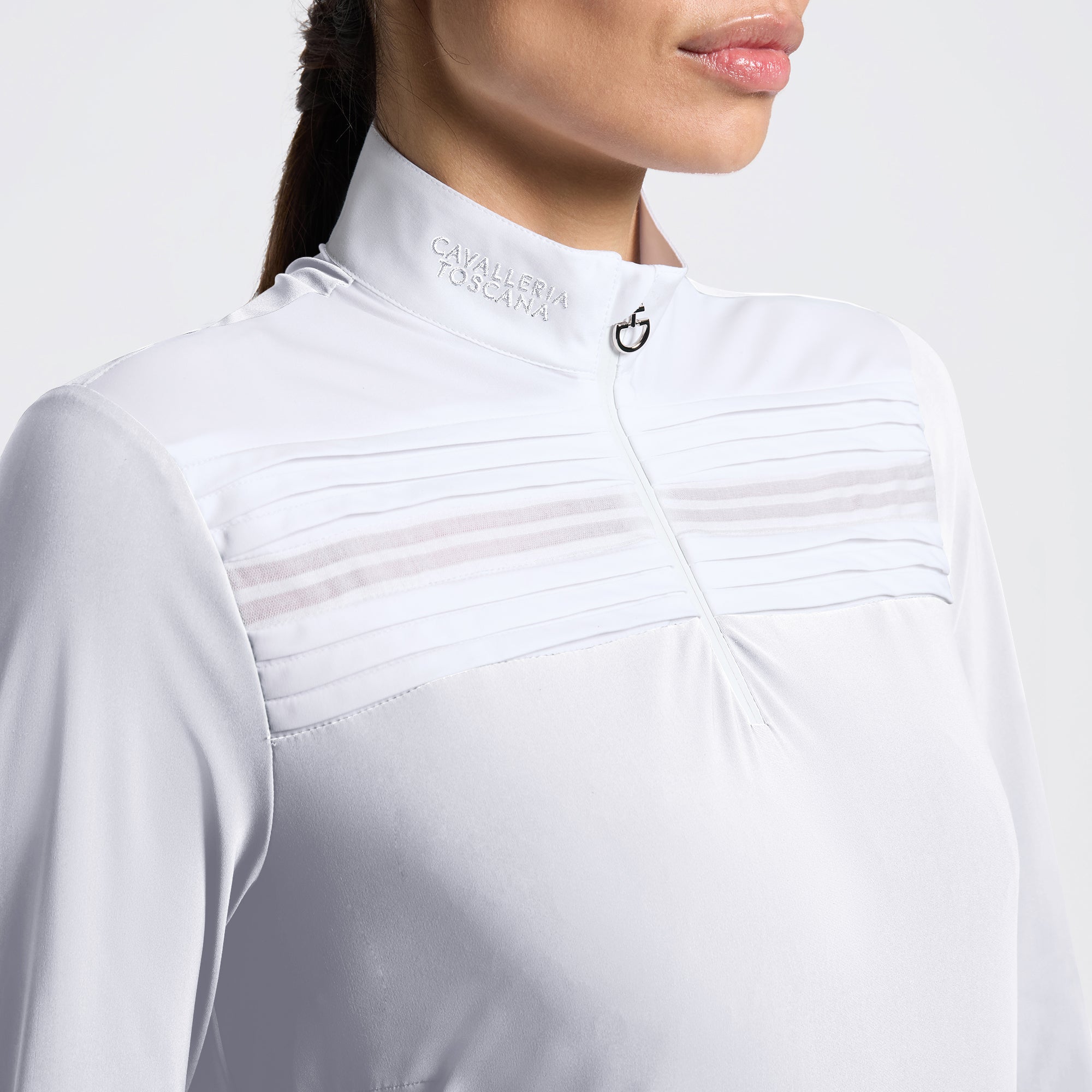 Cavalleria Toscana L/S Pleated Insert Competition Shirt