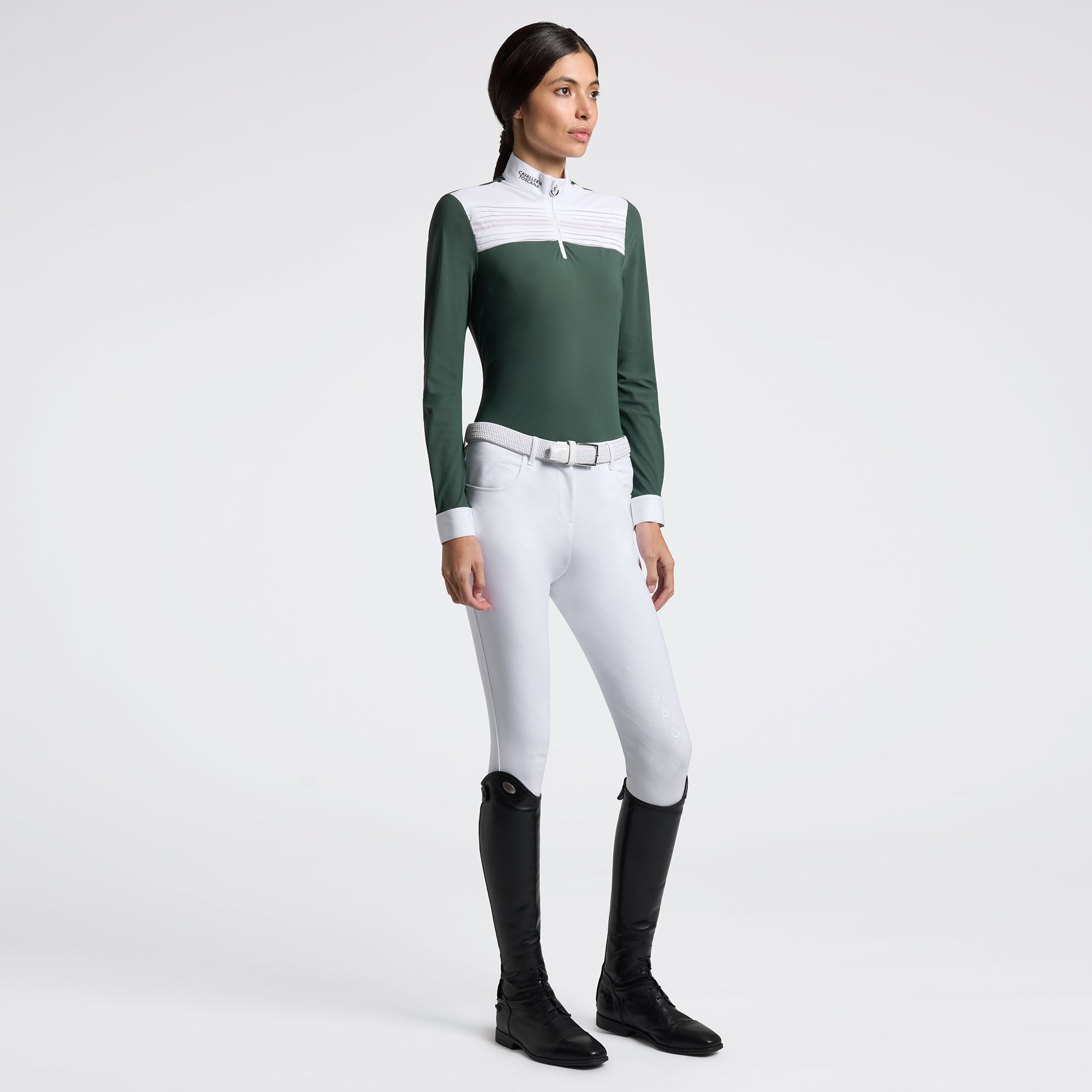 Cavalleria Toscana women’s L/S Pleated Insert Competition Shirt