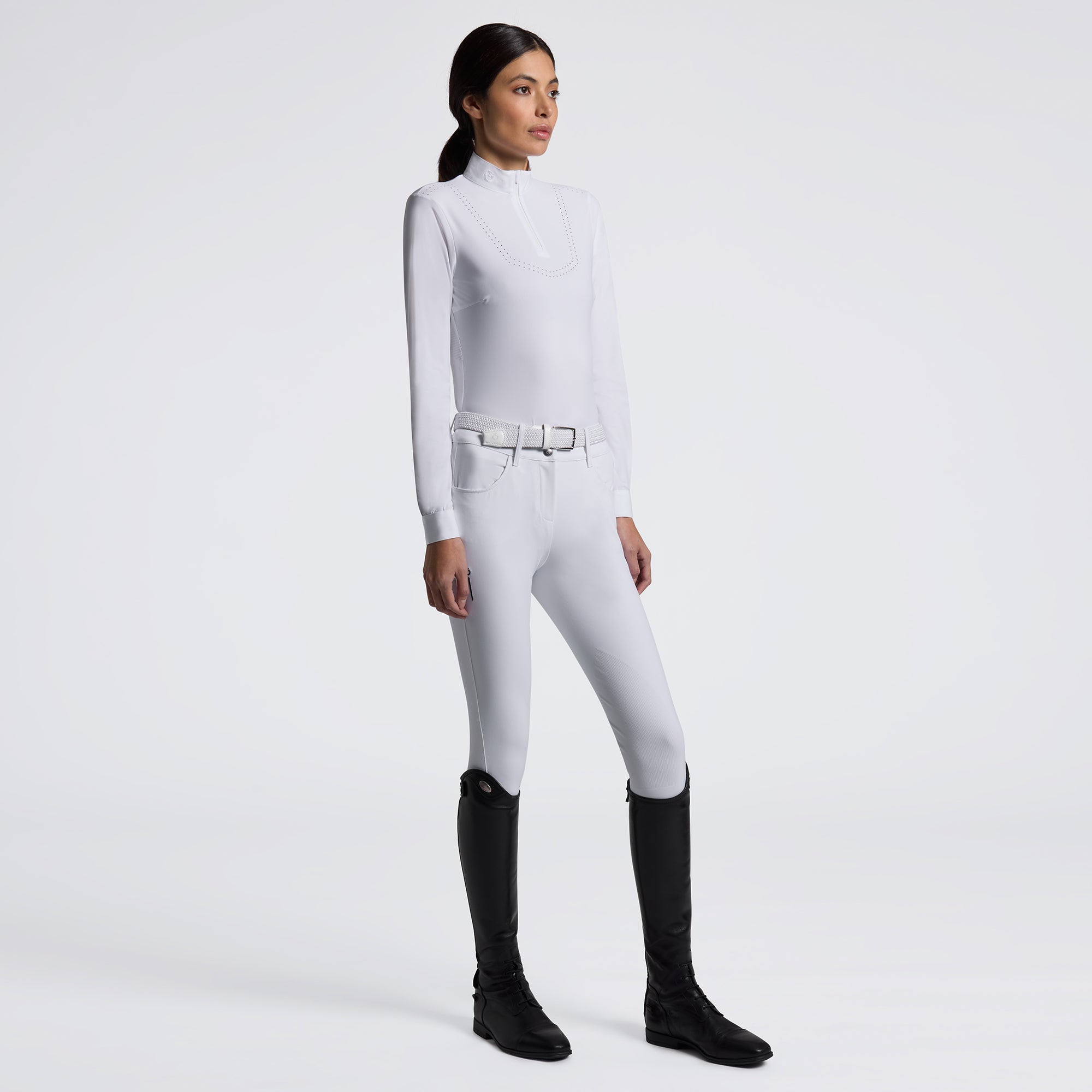 Cavalleria Toscana Revolution L/S Perforated W/Tech Knit Competition Shirt