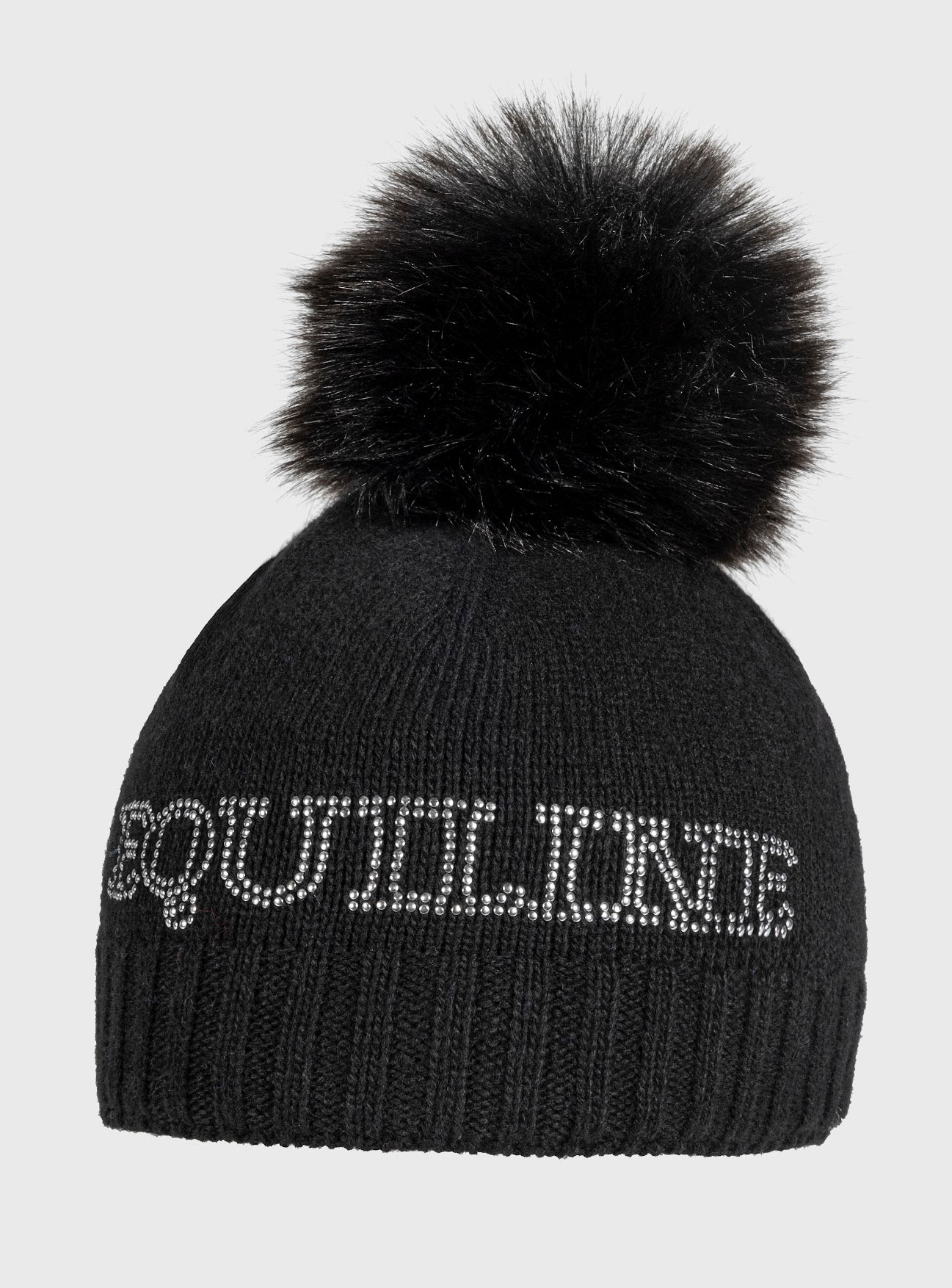 Equiline Black Stud Logo Beanie