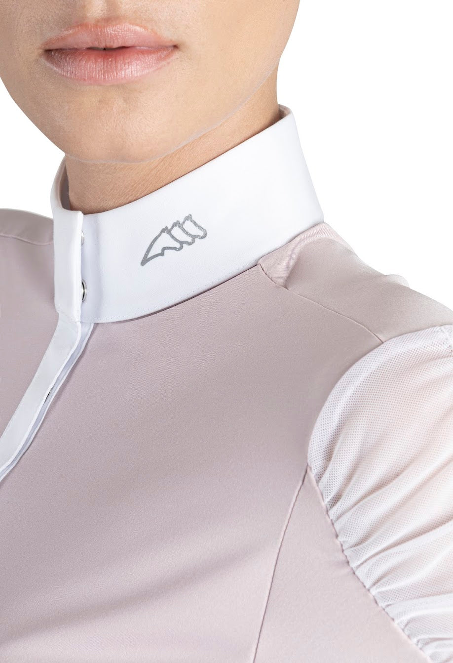 Equiline Womens Ginnyg Dusky Pink S/S Competition riding show Shirt