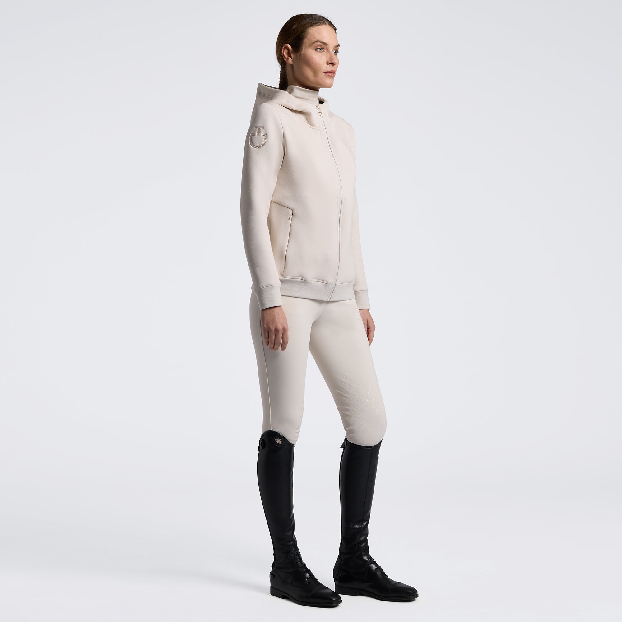 Cavalleria Toscana Technical Zip Up Hoody - Rainy Day