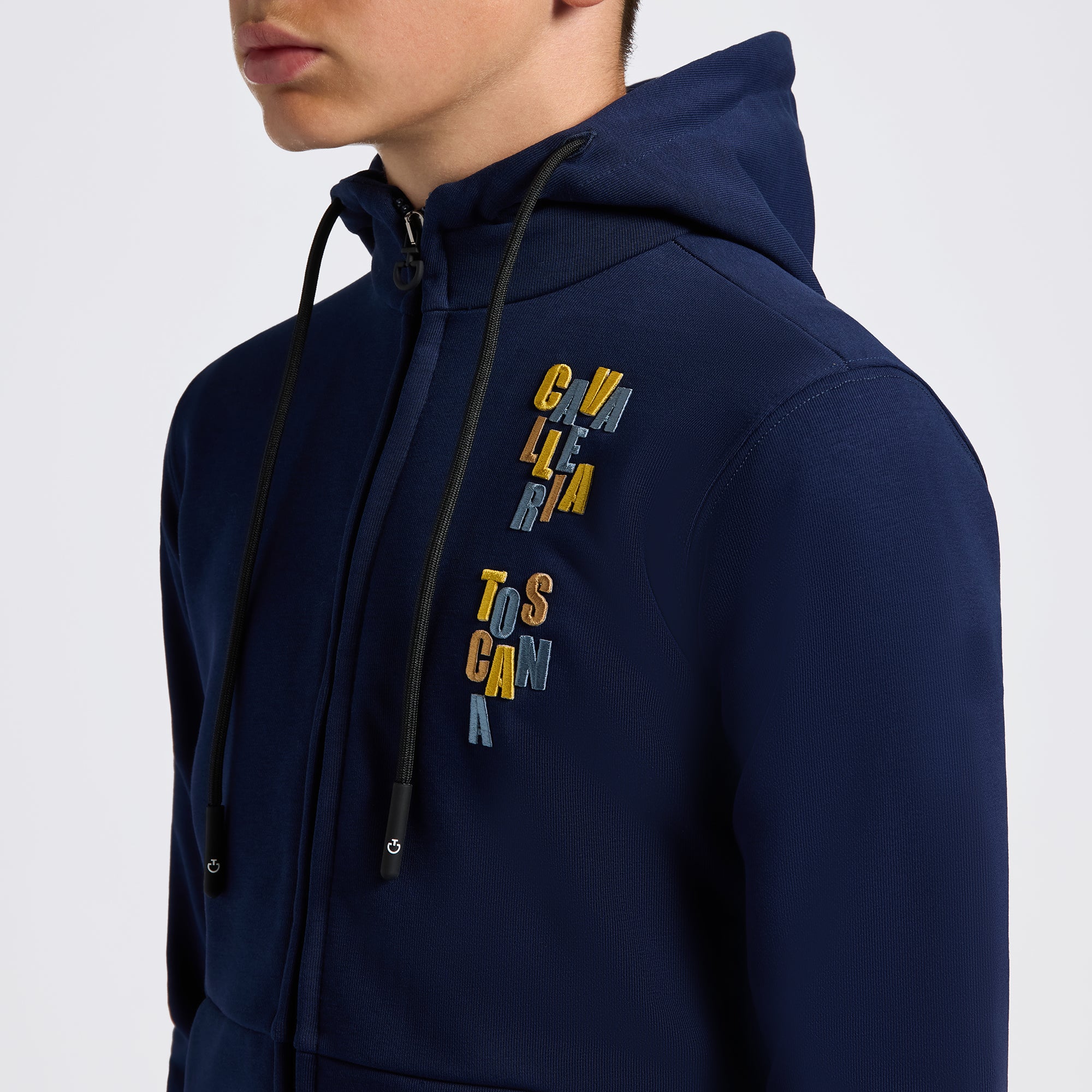 Cavalleria Toscana Kids Diagonal Zip Hoodie
