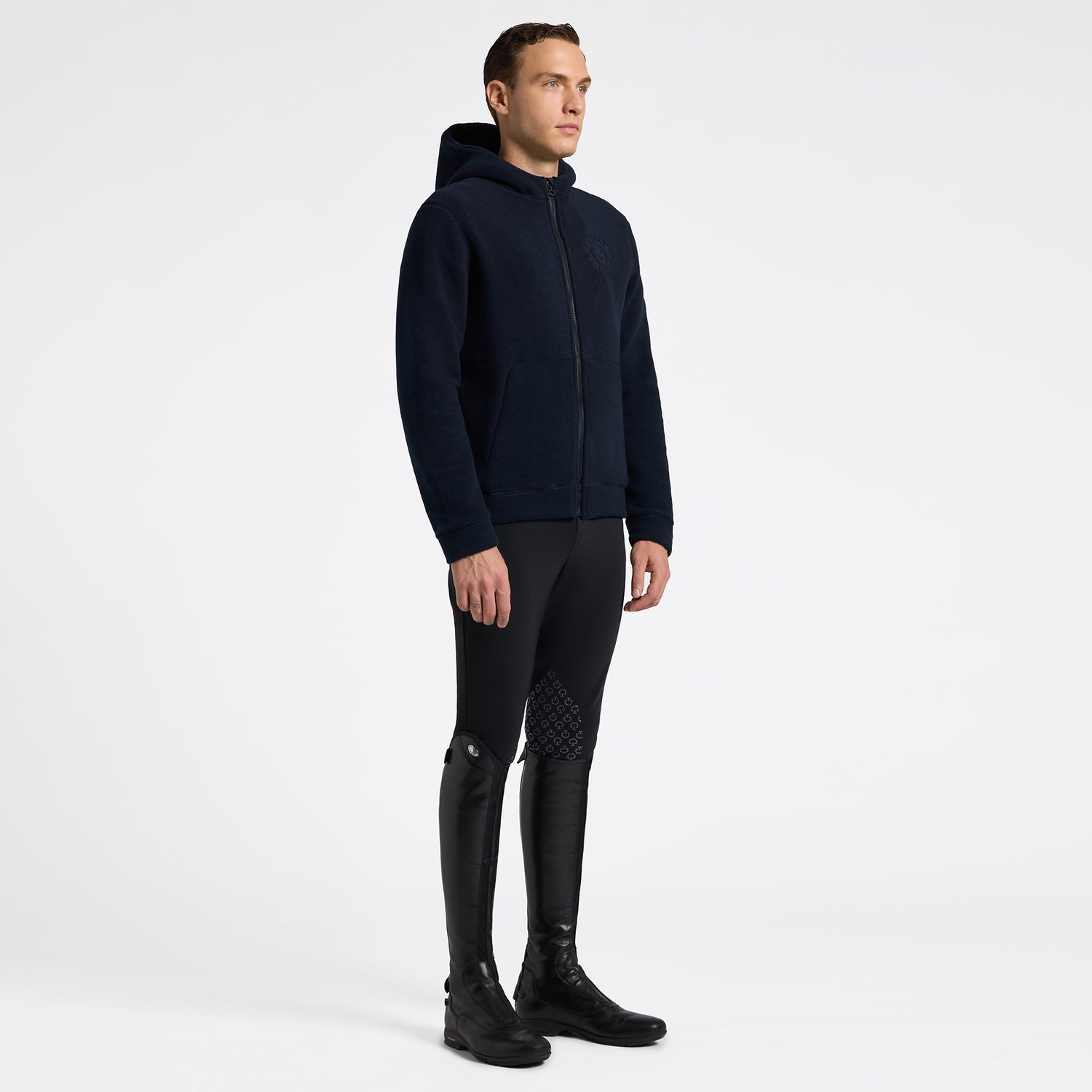 Cavalleria Toscana Mens Fleece Zip Hoddie