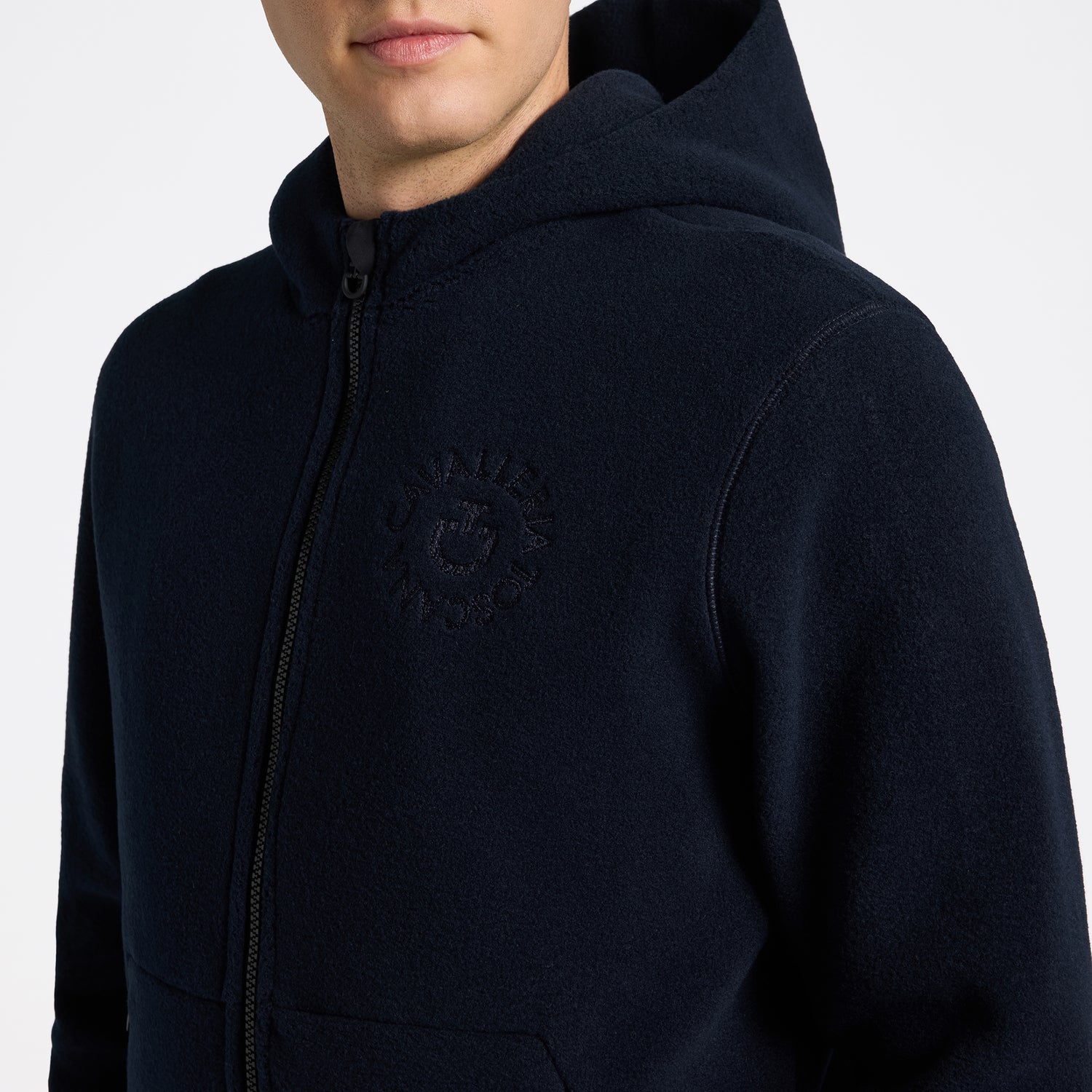 Cavalleria Toscana Mens Fleece Zip Hoddie
