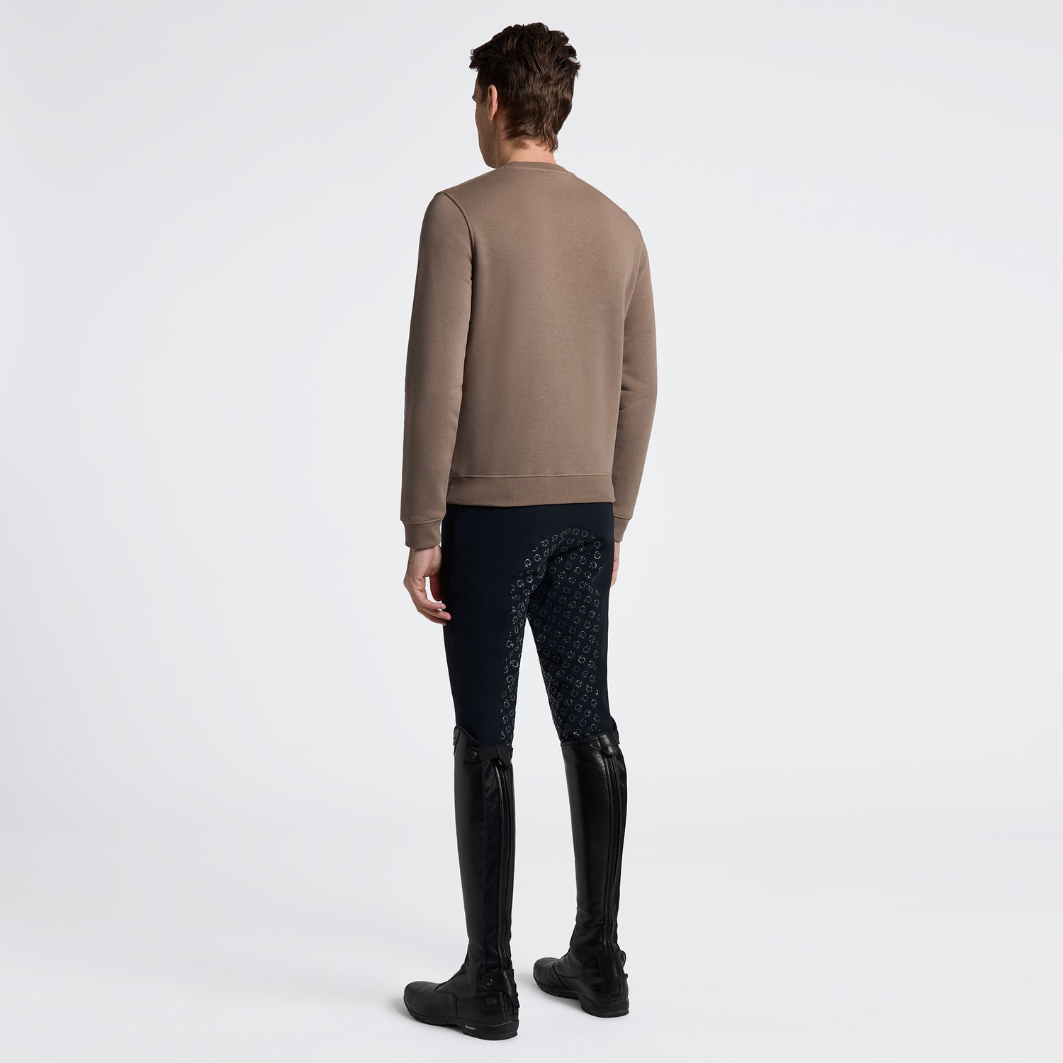 Cavalleria Toscana mens Orbit Crew Neck Cotton Sweatshirt