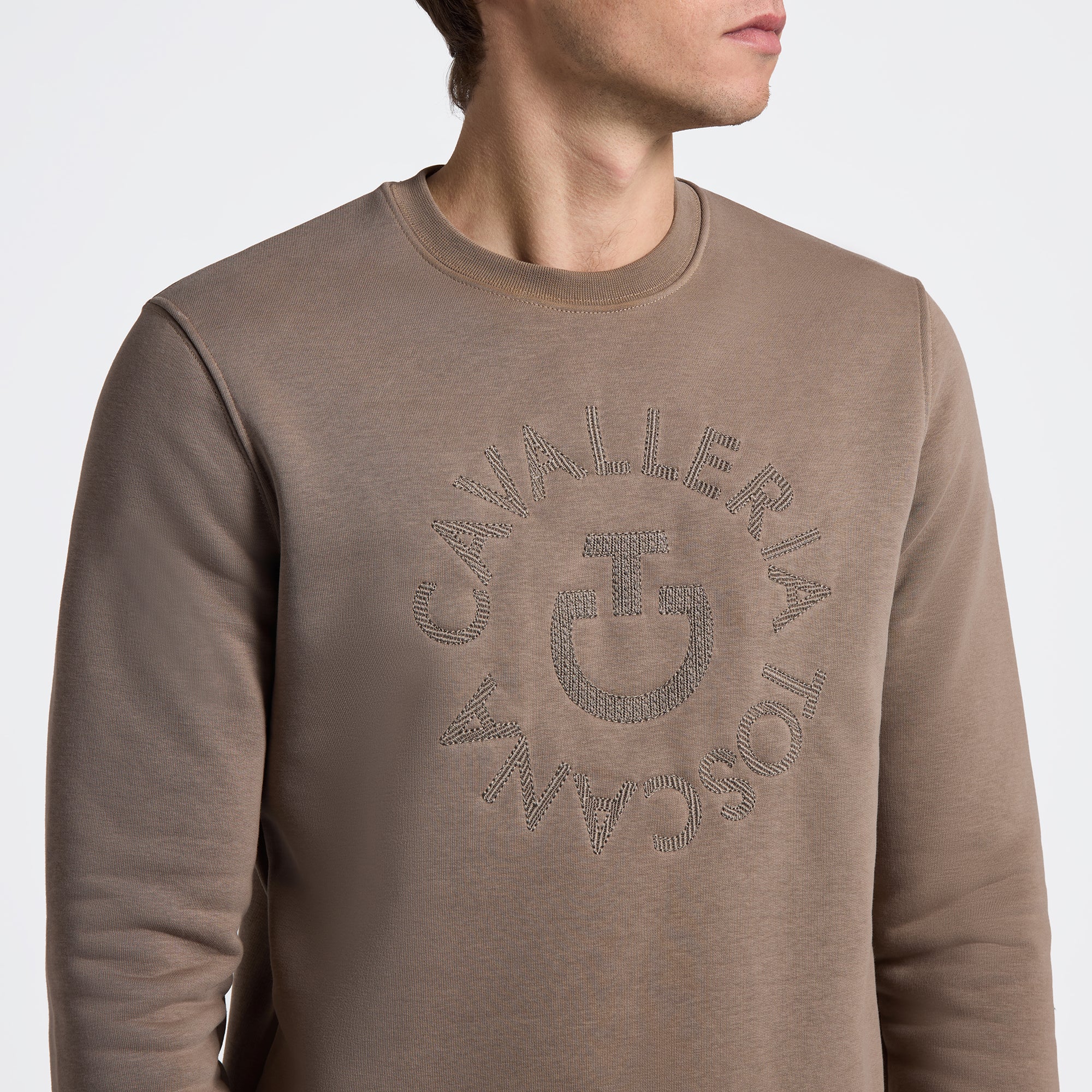 Cavalleria Toscana Orbit Crew Neck Cotton Sweatshirt