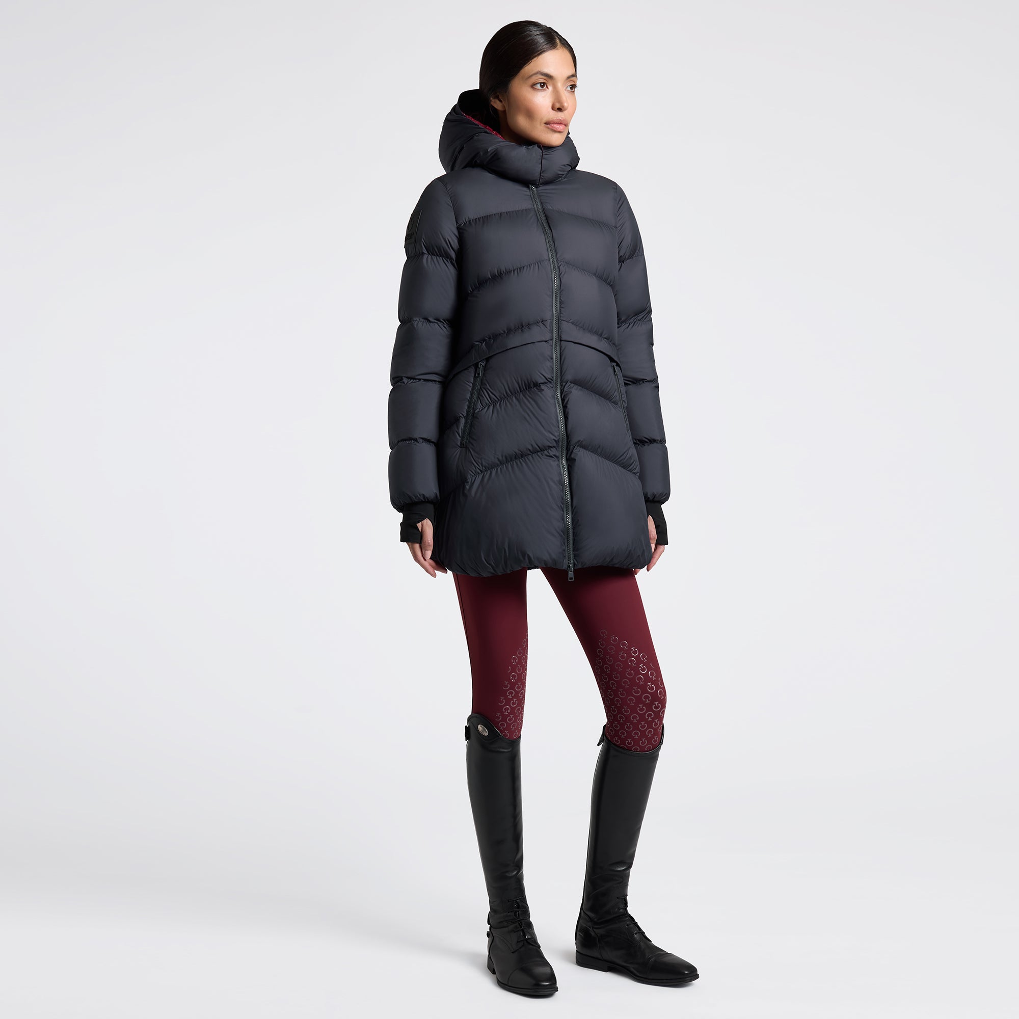 Cavalleria Toscana Hooded Down Padded Long Nylon Parka
