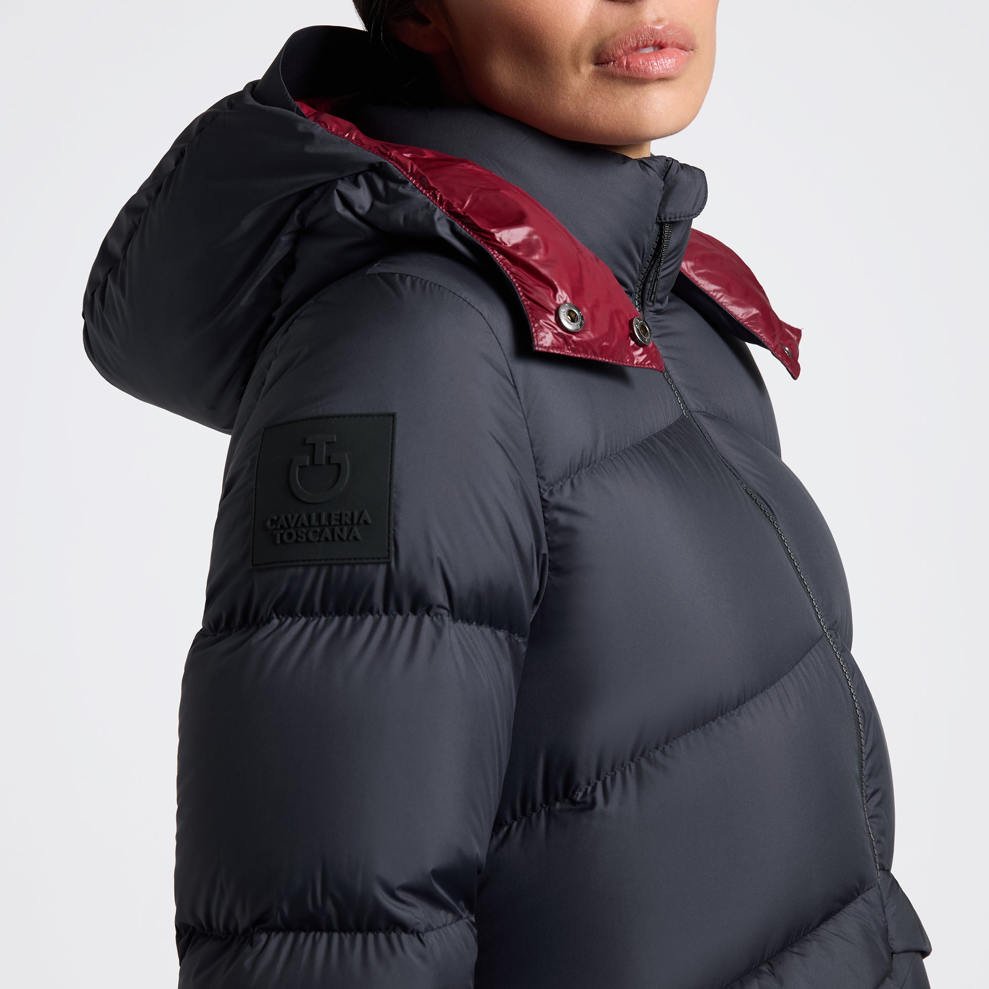 Cavalleria Toscana Hooded Down Padded Long Nylon Parka