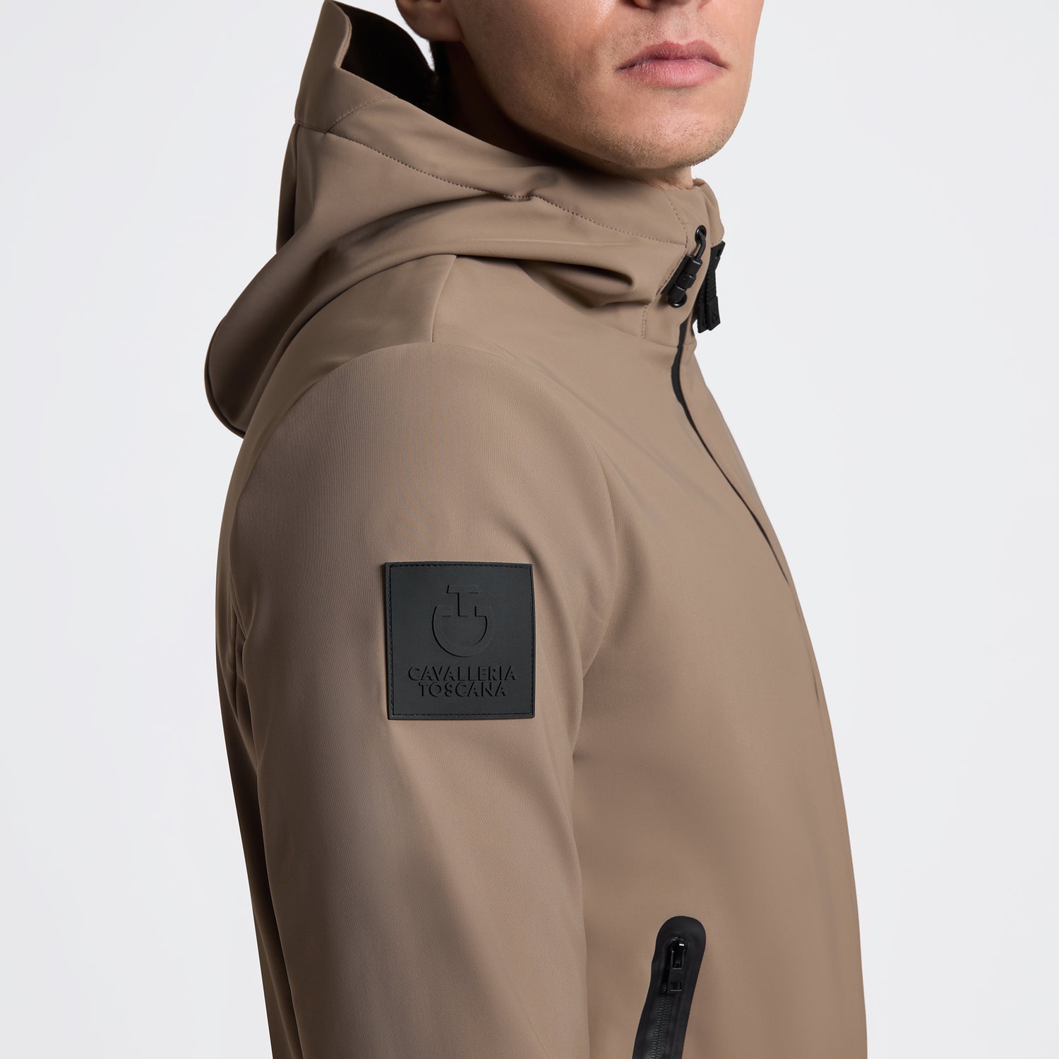 Cavalleria Toscana Mens Thermal Hooded Performance Soft Shell Jacket