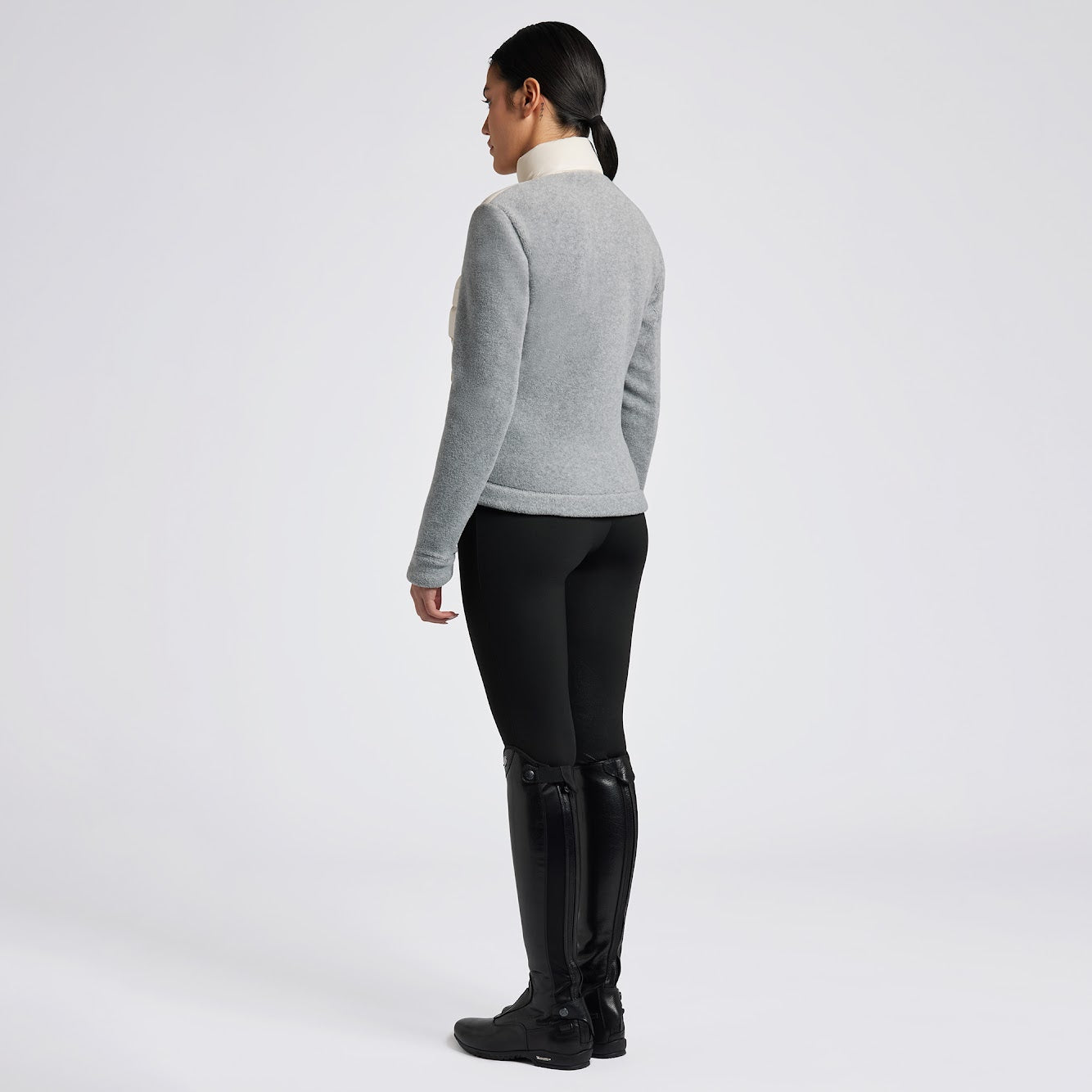 Cavalleria Toscana Nylon Quilted Fleece Zip Up Jacket