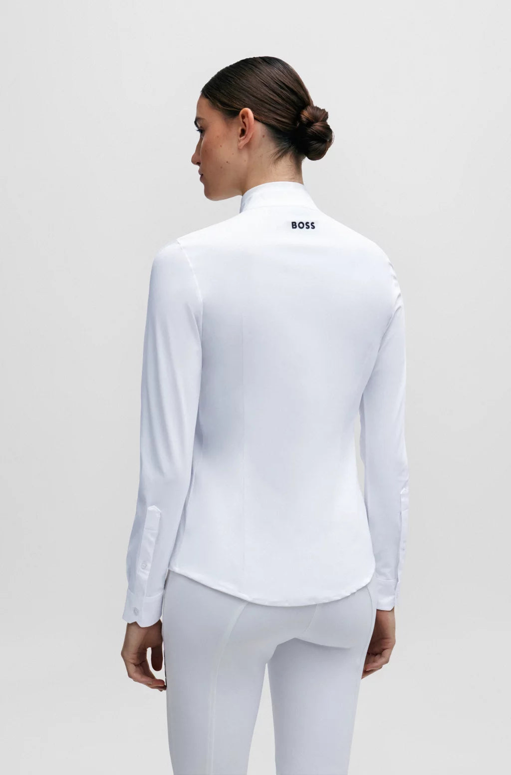 Boss Equestrian Emma Signature White Long Sleeve Show Shirt