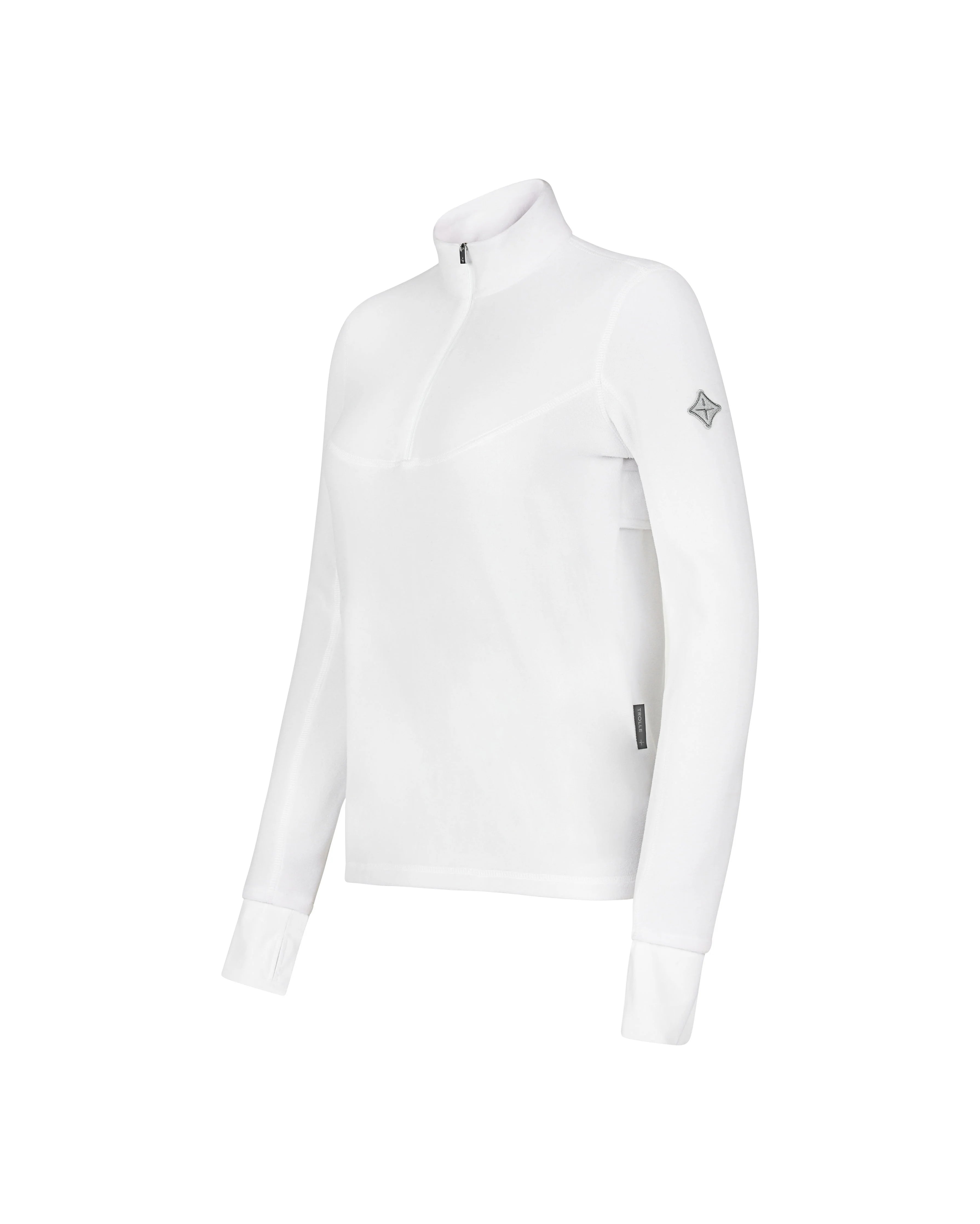 Trolle Tech Fleece with Half Zip in White