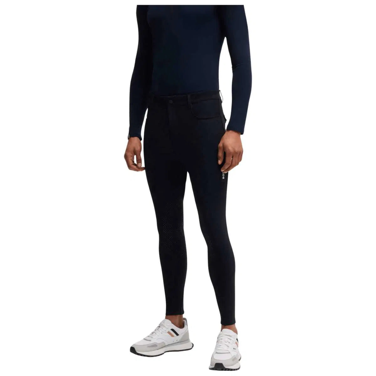 Boss Equestrian Mens James Knee Grip Breeches Navy Blue