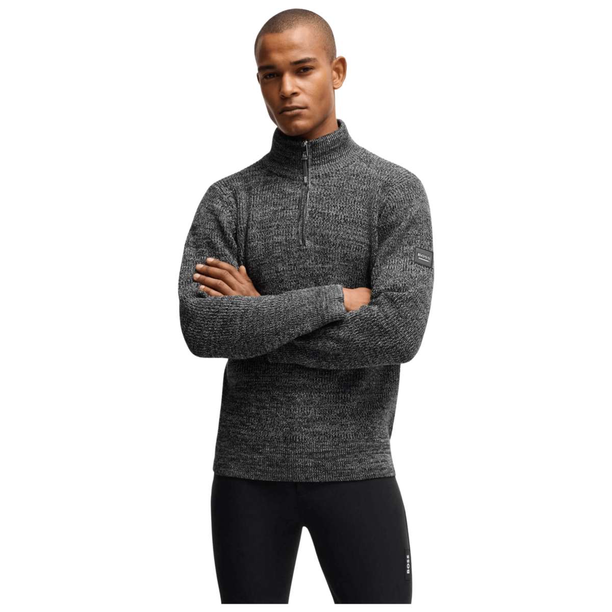 Boss Equestrian Troyer Dark Grey Melange Men’s Jumper