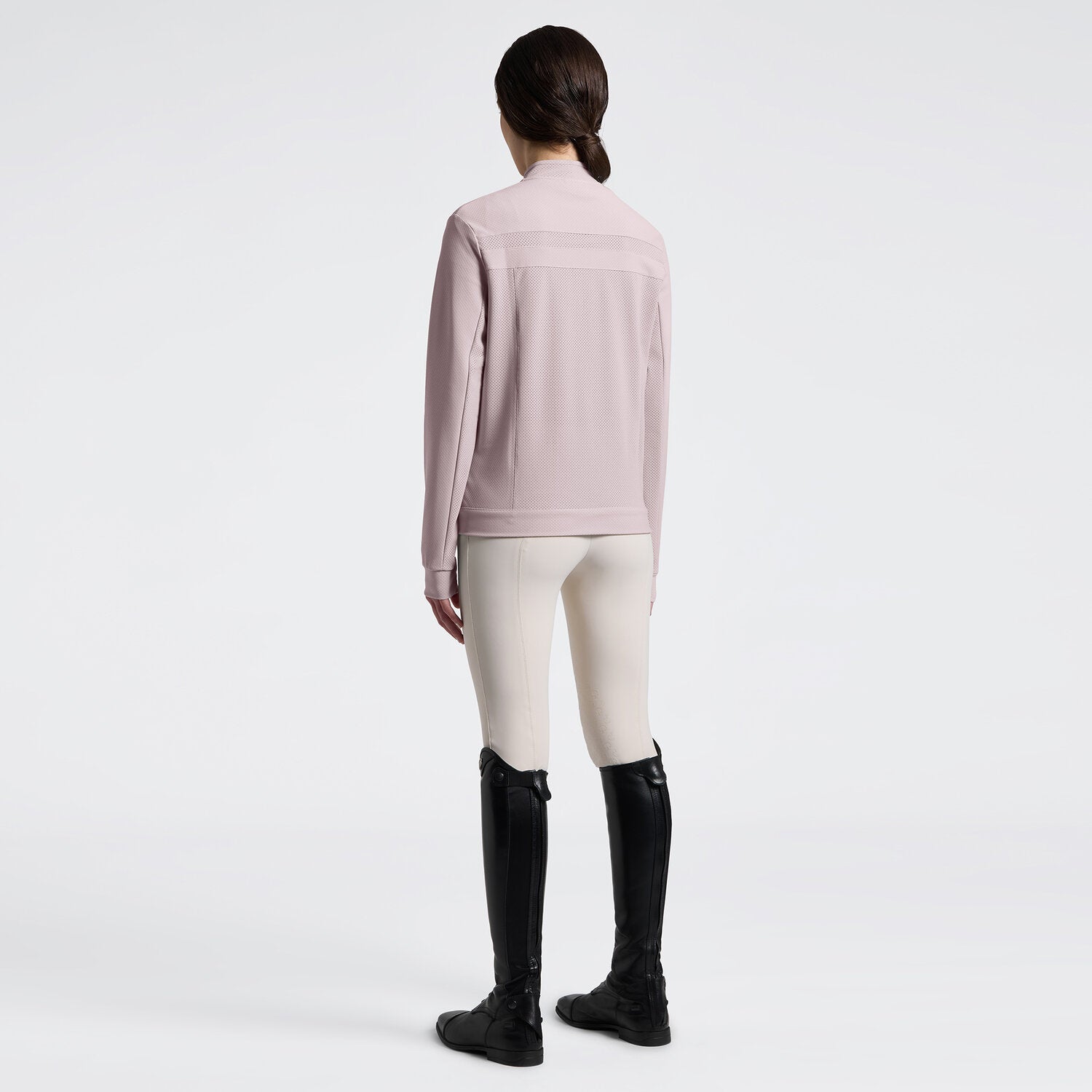 Cavalleria Toscana Perforated Zip Technical Sweatshirt Violet Ice