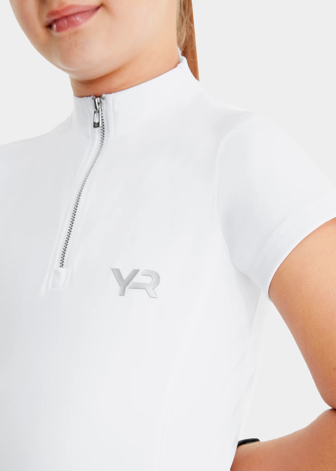 Aztec Diamond Young Rider White Shirt Sleeve Base Layer At IG Equine Boutique