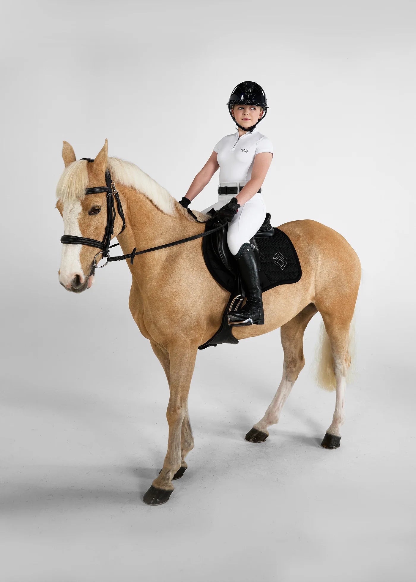 Aztec Diamond Young Rider White Shirt Sleeve Base Layer At IG Equine Boutique