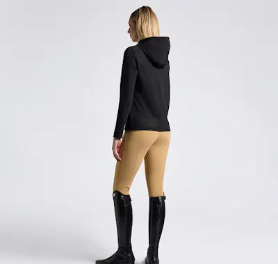 Cavalleria Toscana black Hooded Technical Perforated Sweatshirt at IG Equine Boutique