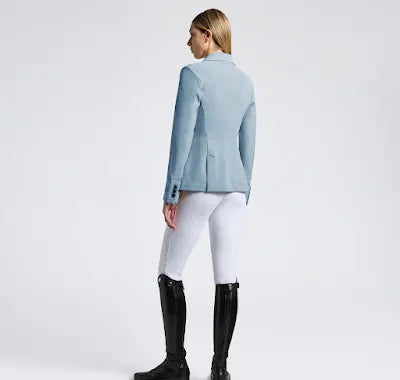 Cavalleria Toscana All Over Perforated Blue Competition Jacket At IG equine boutique