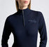 Cavalleria Toscana women’s Navy Merino Tuffted Logo Zip Jumper at ig equine boutique