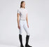 Cavalleria Toscana women’s White Perforated Circle Jacquard Polo Shirt At IG Equine Boutique
