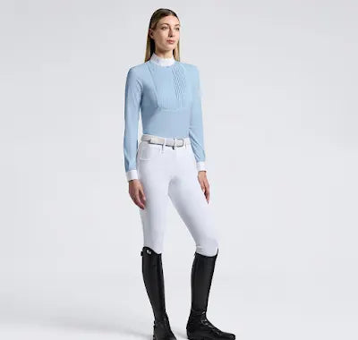 Cavalleria Toscana women’s Waffle Pleated Bib Competition Shirt at I Equine Boutique