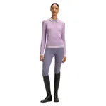 Boss Equestrian Womens Pam Strick long sleeve Knitted polo - Orchid
