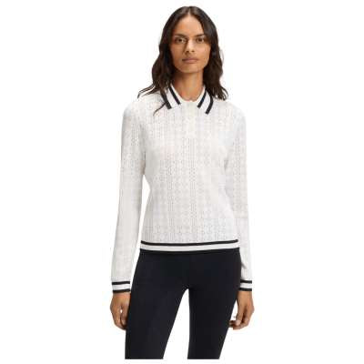 Boss Equestrian Womens Pam Strick long sleeve Knitted polo - Soft Cream
