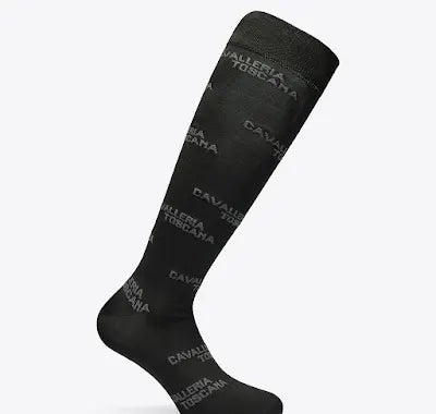 Cavalleria Toscana Black CT Jaquard Sock