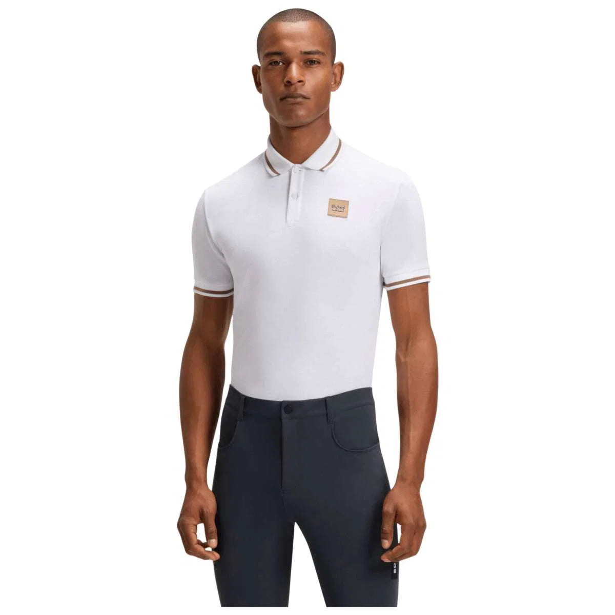 Boss equestrian Mens Paul Polo T Shirt - White