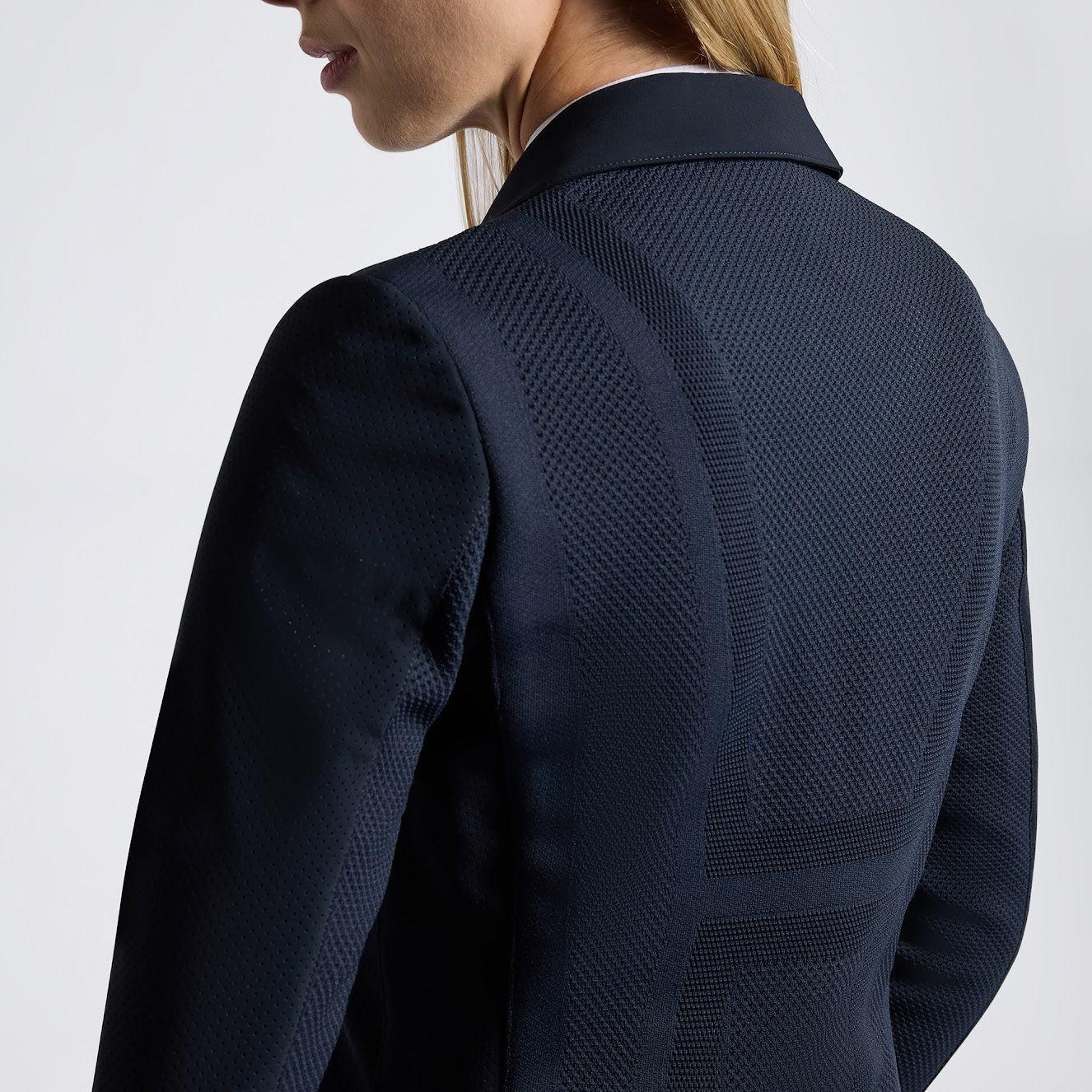 Cavalleria Toscana Navy R-EVO Perforated Light Tech Knit Riding Jacket