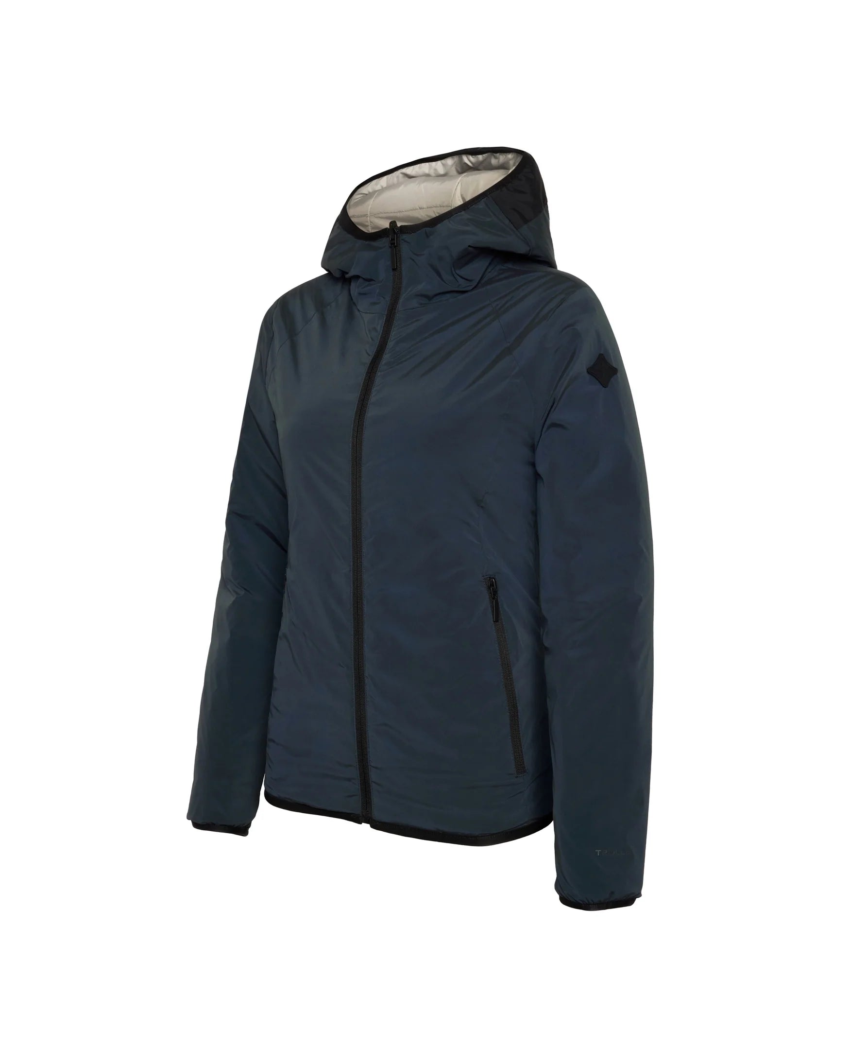 Trolle L2 THERMO Reversible Navy and Stone Light Down Jacket at IG Equine Boutique