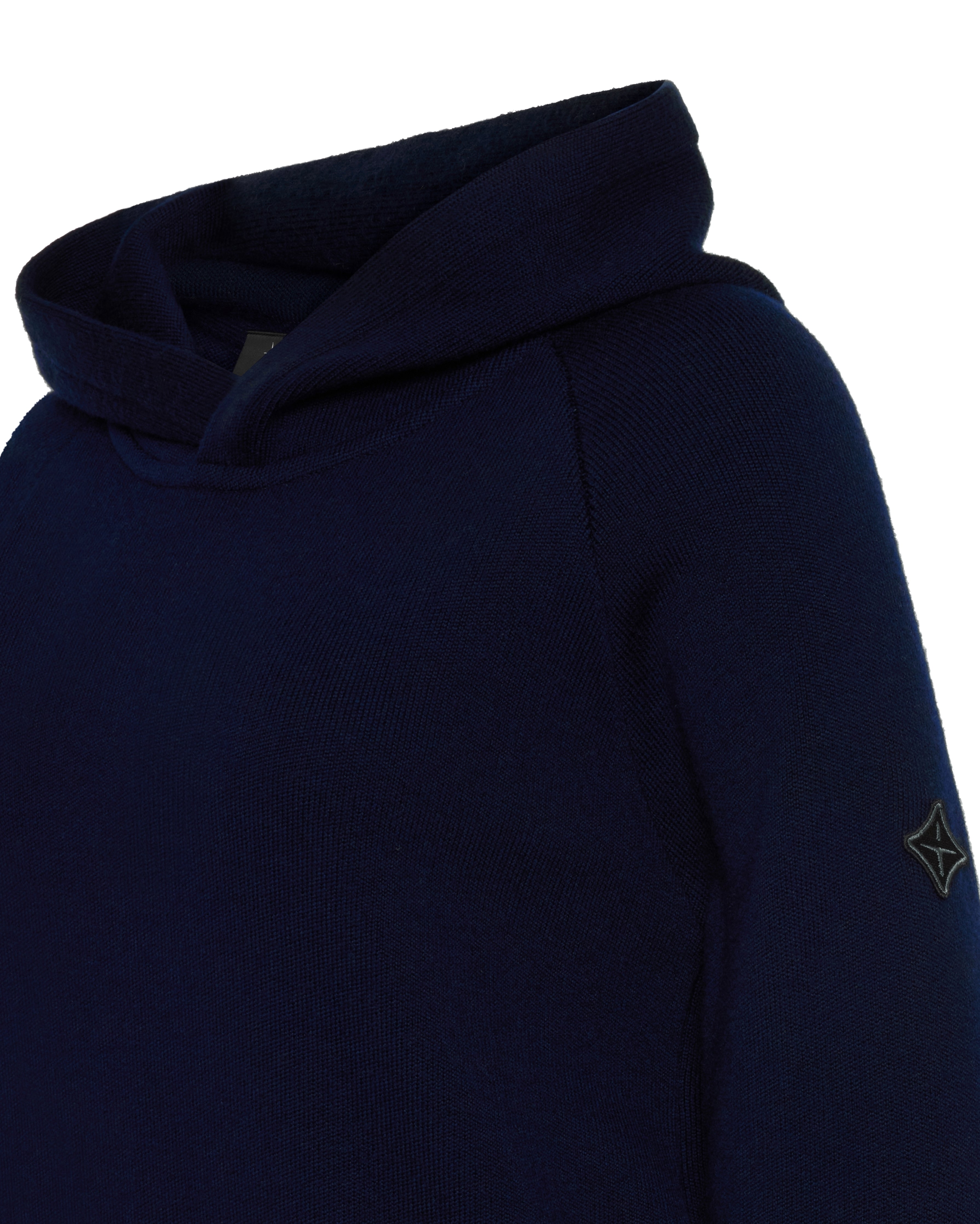 Trolle Navy Loose womens Fit Fine Merino Hooded Jumper