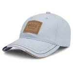 Boss Equestrian Vintage Patch Leather Nagara Pale Blue Cap