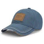 Boss Equestrian Vintage Patch Leather Northern Blue Cap