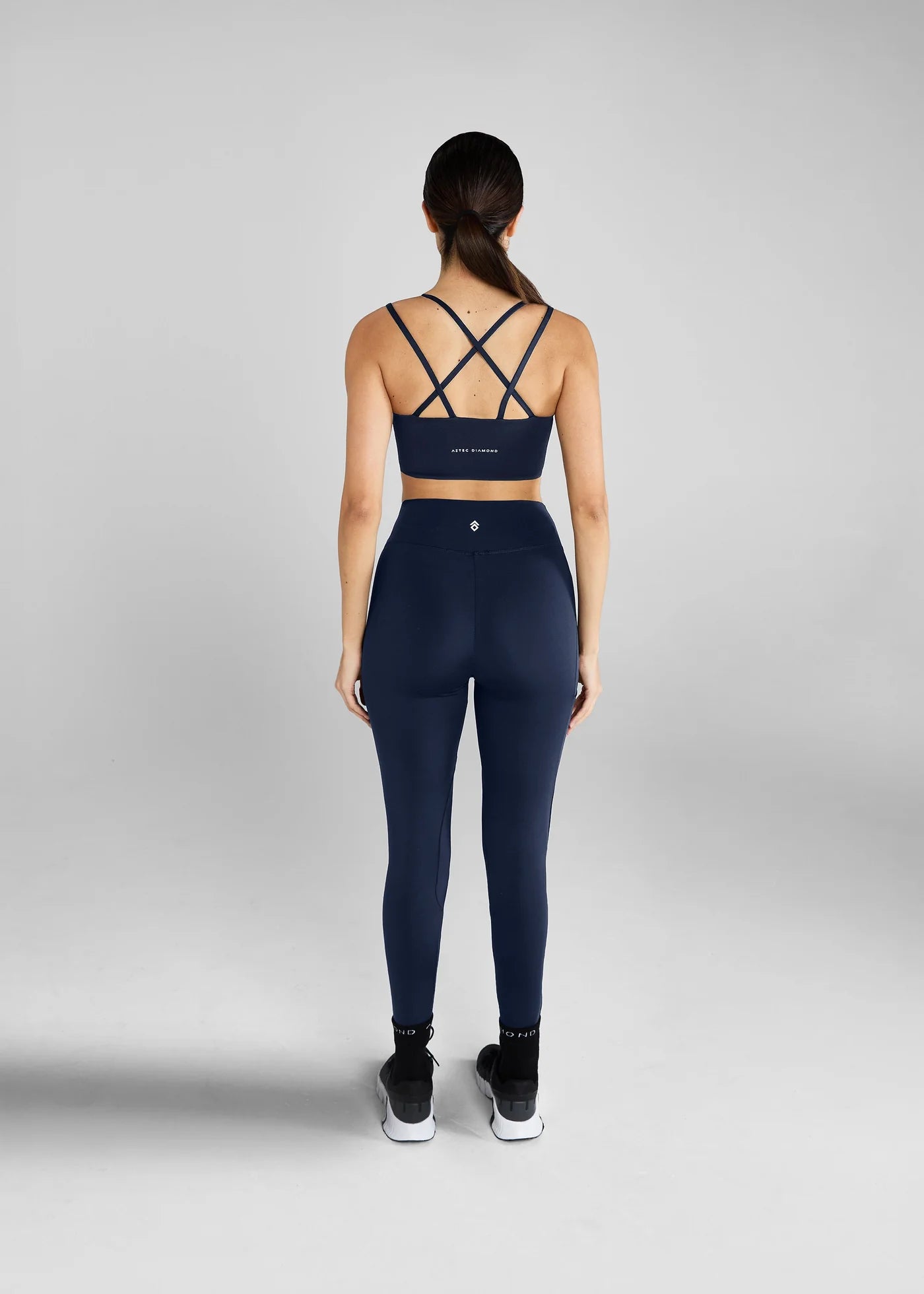 Aztec Diamond Navy Bonded Sports Bra