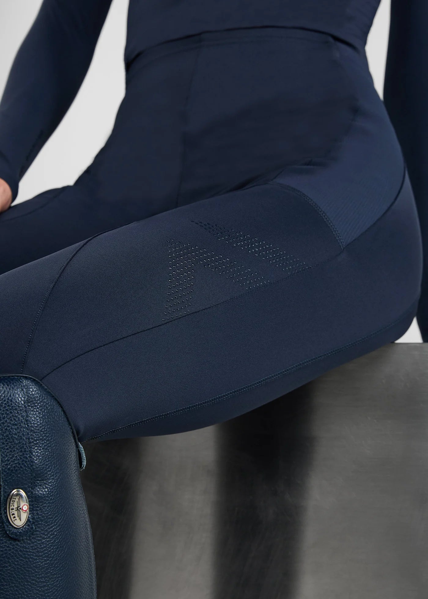 Aztec Diamond Core Leggings Navy Knee Grip Womens