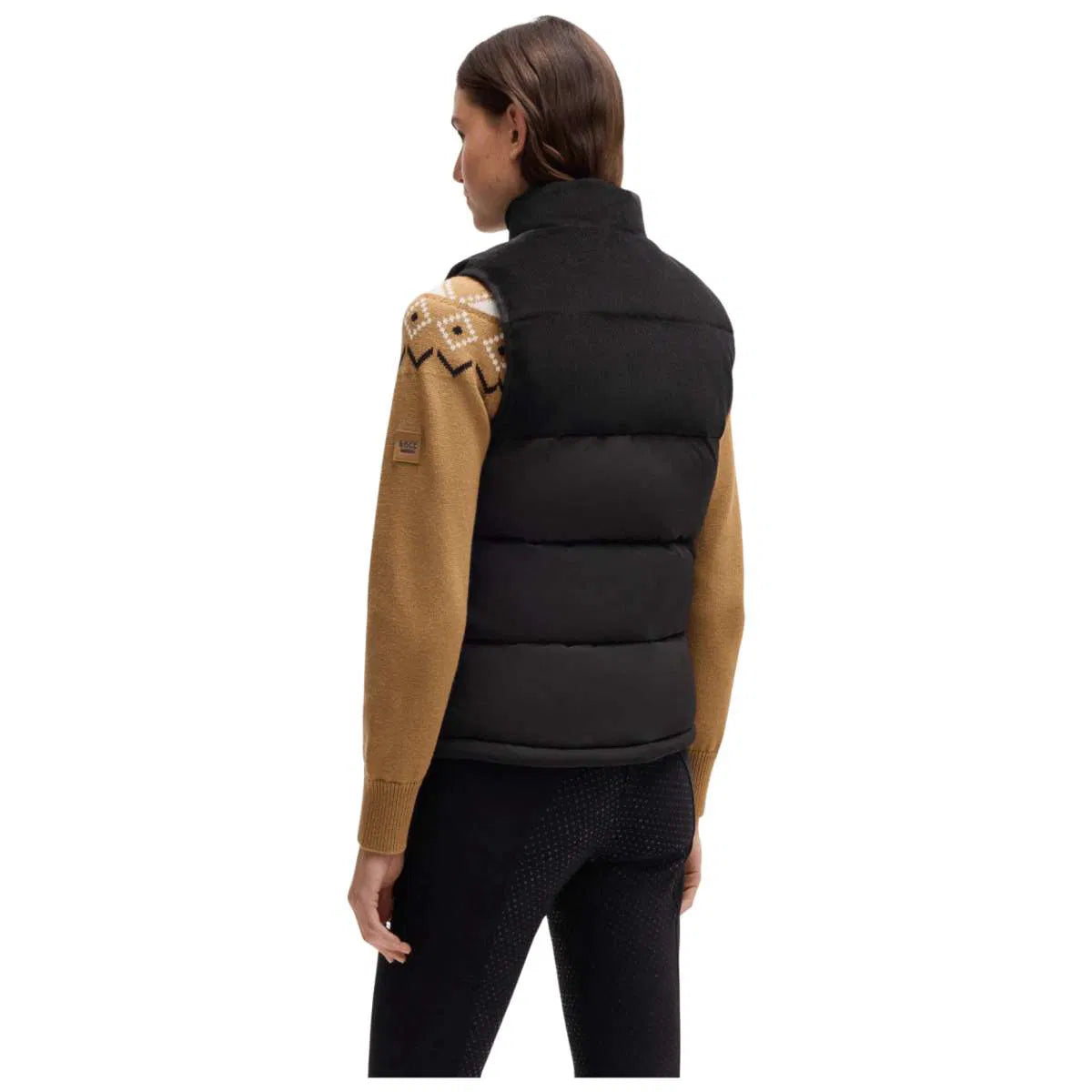 Boss equestrian Viola Cord Puffer Vest Black