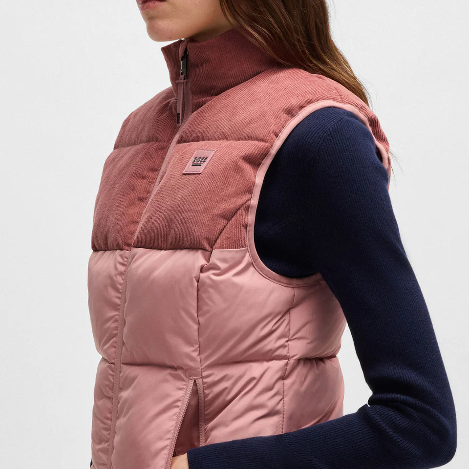 Boss Equestrain Viola Cord Puffer Vest Rose Haze women’s