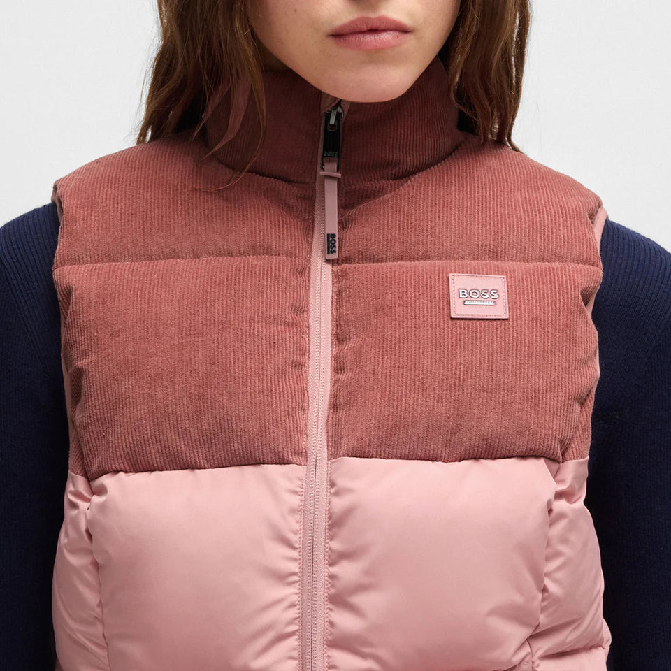 Boss Equestrain Viola Cord Puffer Vest Rose Haze women’s